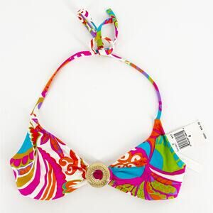 Trina Turk bikini top multi color NWT New